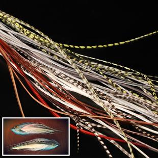 蓑羽毛黑白斑多色蓑羽分装羽毛格里菲斯蚂蚁干式飞钓毛钩绑制材料