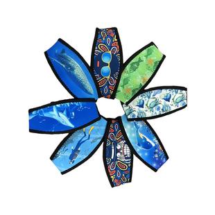 现货多图潜水镜垫片护发带双层浮潜面镜带防缠打结魔术贴开合