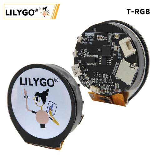 LILYGO® T-RGB ESP32-S3 2.1英寸圆形显示屏 ST7701S 液晶触摸屏