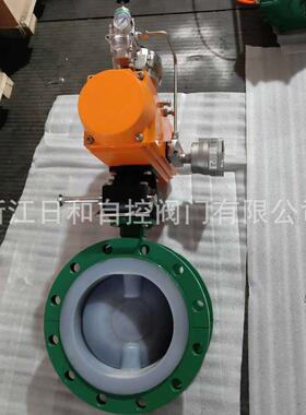 厂家直销D641F46不锈钢气动衬氟蝶阀单向全衬氟耐浓酸碱腐蚀氯阀