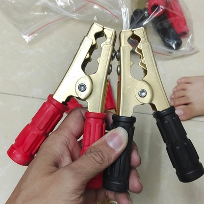 纯铜汽车500A夹子加t厚大电流12v夹蓄电池搭火线充电夹