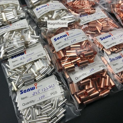 接线端子纯铜加厚冷压电s线接线对接头压接铜鼻子GT紫铜连接管