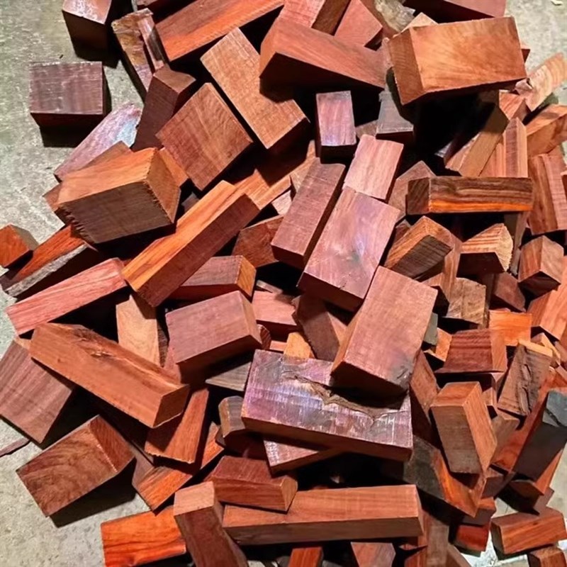 小叶紫檀原木边角料 木工 diy下D脚料红木刀柄料珠子练手料簪子料