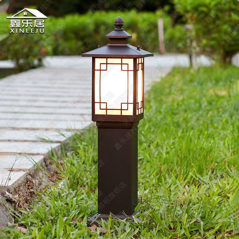 复古灯新中式室外庭院家用uled草坪灯户外防水草地接电花园别墅灯