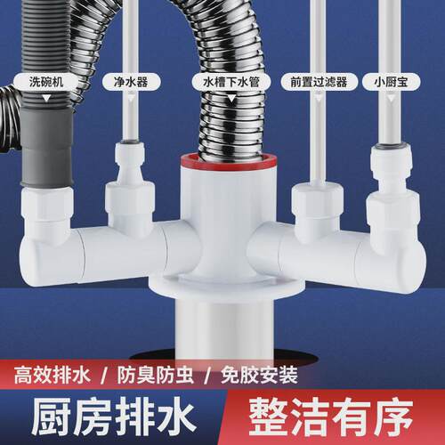 下水管道c防臭密封圈硅胶塞厨房洗手盆洗衣机排水管堵口防返臭三