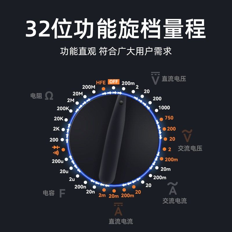 万用表9205数字高精度智能防烧电工专用多功能家用维X修数显万能