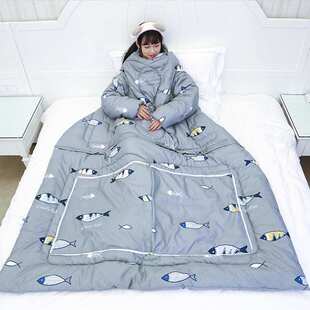 保暖被芯成儿童睡袋防踢可拆卸穿的秋被被子单人床九孔纤维暖绒