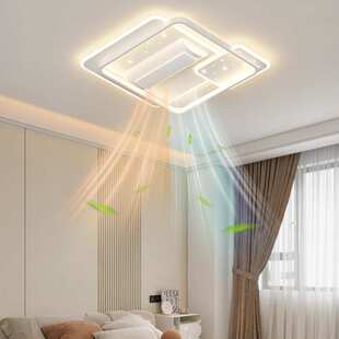 新款客厅吸顶灯无扇叶隐形风扇灯全光谱护眼卧室灯中山灯具