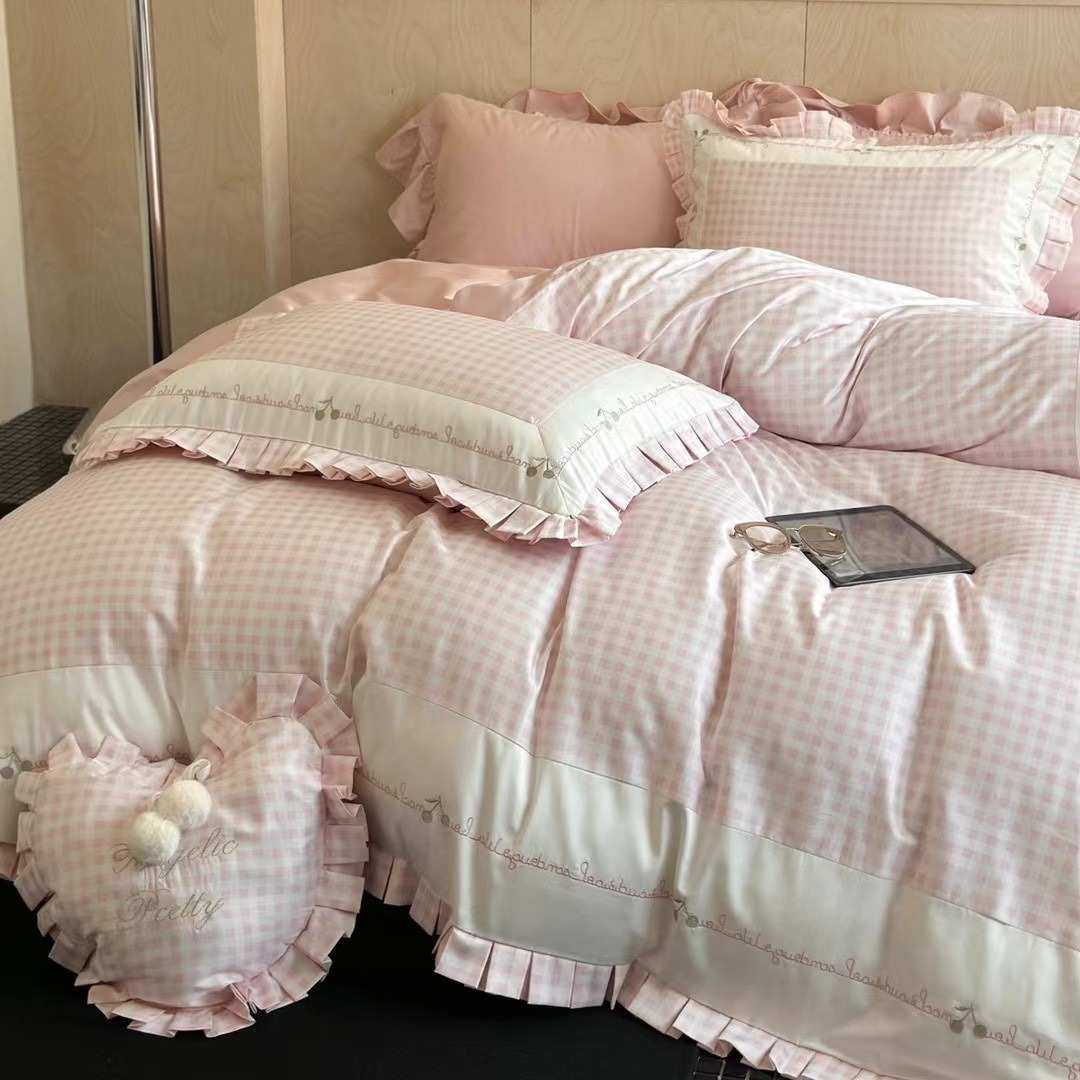 100支纯棉四件套全棉小清新春夏床上用品4件套被套床单数码印花