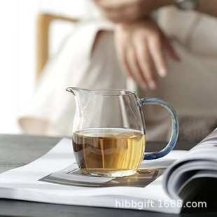 禾器澄然茶海公道杯玻璃公杯耐热防烫侧把玻璃分茶器匀杯一件代发
