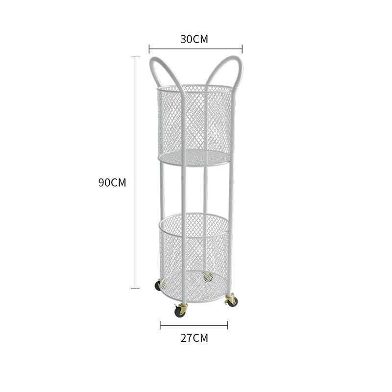 ttlkw轻奢浴室收纳篮卫生间带轮置物架厕所双层收纳架洗手间移动
