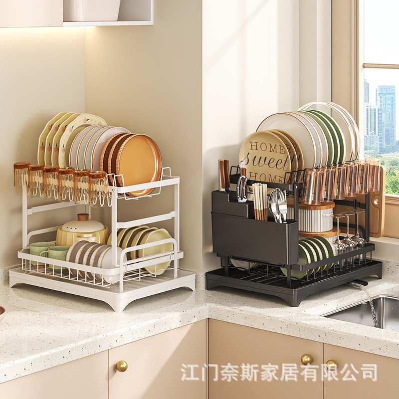 厨房置物架碗碟收纳架多功能可拆装碗筷碟收纳碗架杯架台面沥水架