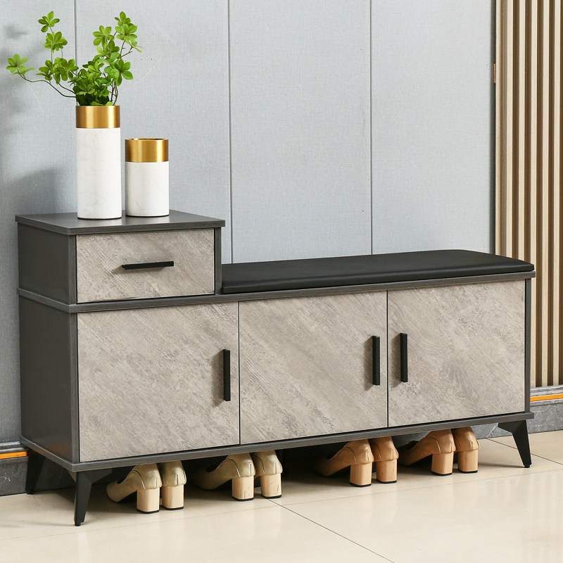 新款免漆板轻奢款意式美式换鞋凳欧式简约凳子坐凳穿鞋凳沙发凳