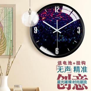 天波挂钟现代创意客厅钟表大个性时钟静音卧室时尚复古艺术壁挂表