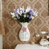 饰品 欧式 陶瓷花瓶墙面墙上装 创意家居客厅餐厅壁饰壁挂墙饰壁瓶