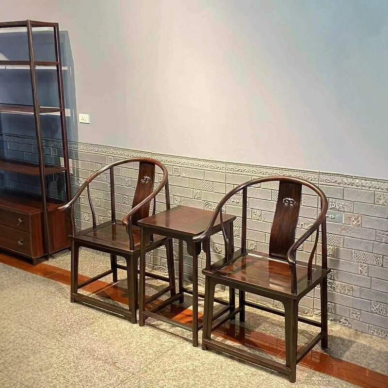 大红酸枝圈椅太师椅木新中式主人椅仿古官帽椅明式家具茶椅子家具