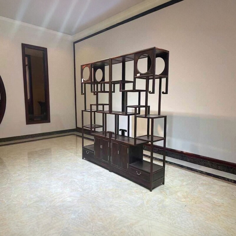 博古架实木多宝展示柜酒柜摆件茶室茶柜置物架摆放架打造品质家居