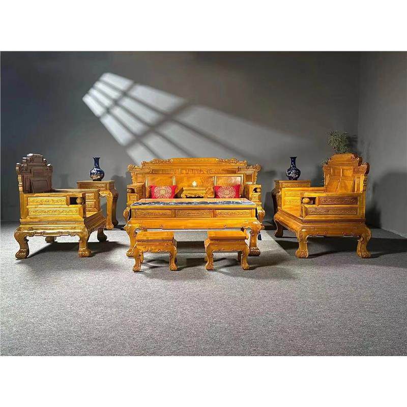 家具财源滚滚楠全金丝桌椅新实木客厅楠木古典桢新款沙发中式小叶