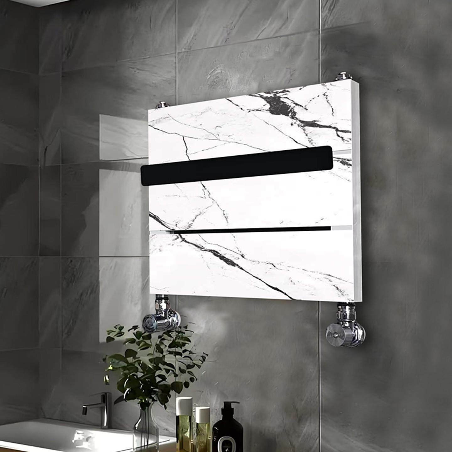 铜铝覆合小竹篓暖气片家用集中供暖壁挂式明装水暖超薄化妆室暖气