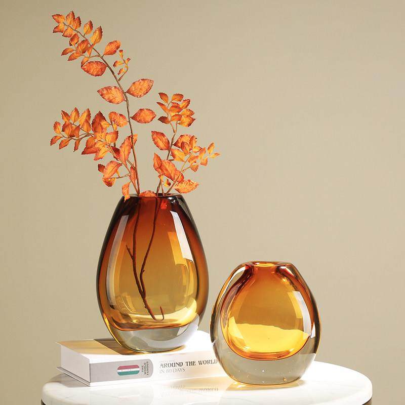 特厚琉璃玻璃水培花瓶花器摆件客厅电视柜玄关餐桌样板房极简摆设,家居饰品,花瓶,淘宝优惠券,粉丝福利购,淘宝优惠卷