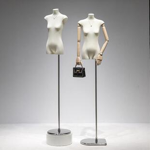 扁身模特展示架女装半身人台平肩平胸人偶橱窗模特道具服装店专用