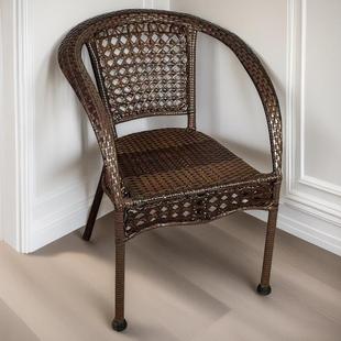 厂家直销客厅铁艺休闲户外室外庭院现代扶手椅腾椅单人靠背椅休闲