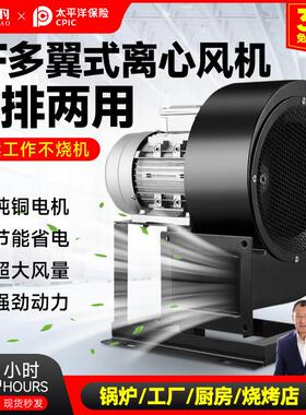 DF离心风机220V多翼式引通风机静音耐高温鼓风机工业通风机小型38