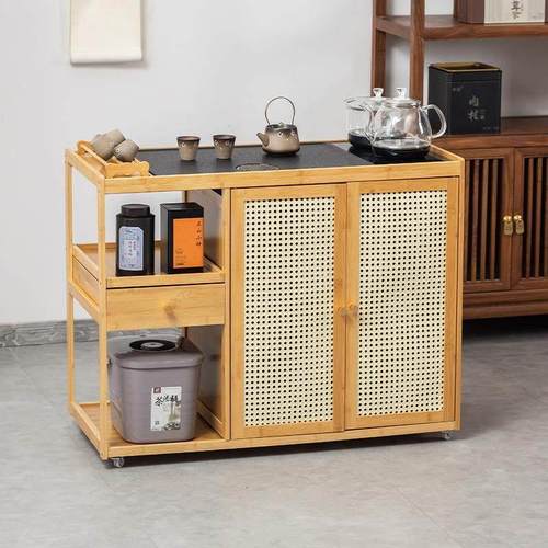 泡茶茶水柜几轮家用茶台带阳台移动茶桌功夫茶具套装一体烧水茶车