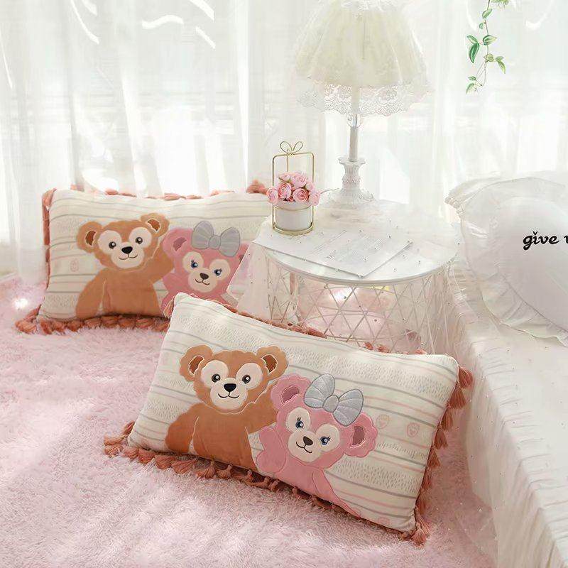 包邮可爱卡通达菲熊长条抱枕床上靠枕靠背沙发流苏靠垫睡觉枕头女,居家布艺,靠垫/抱枕,淘宝优惠券,粉丝福利购,淘宝优惠卷