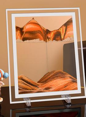 创意沙漏摆件液体解压玻璃流沙画办公桌面客厅家居装饰品生日礼物