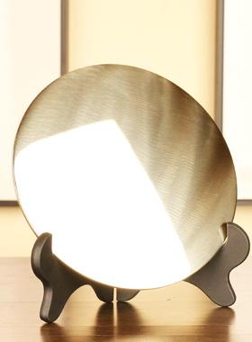 纯铜正品加厚十二生肖古铜镜大号桌面摆件纯黄铜结婚用化妆镜仿古