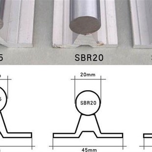 雕刻机圆形导轨价格 直线圆轨 圆形光杠 直径16/20/25带底托轨道