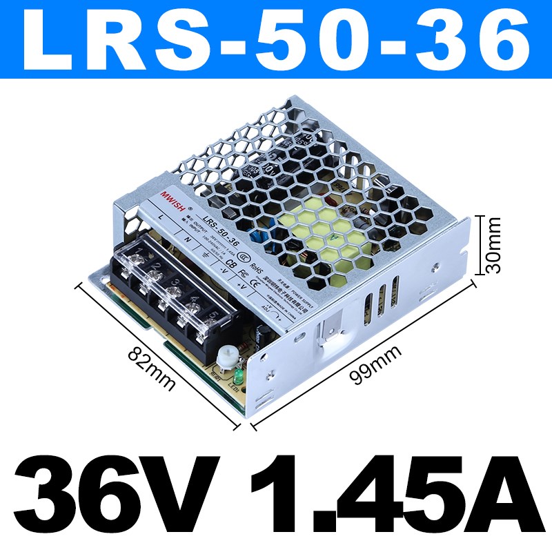 深圳明纬LRS开关电源12V24V36伏4z8V变压器220转直流350W20A29A40