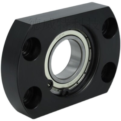 BHH内径3-5mm带卡簧单轴承带座双切边法兰支撑座BACA/BFF43铝合金