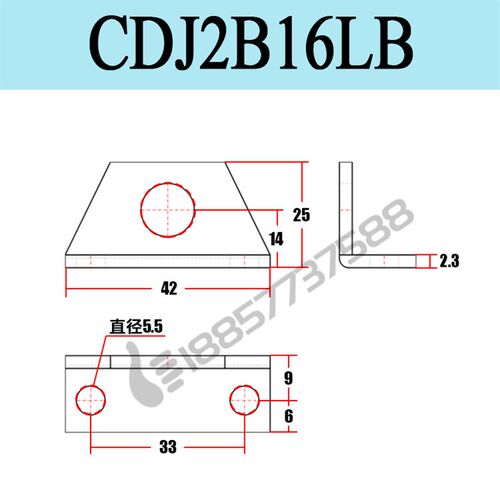 SMC型CJ2B/CDJ2B/CDJ2D迷你气缸用LB支架 CJ-L016C CJ-L010C 脚座