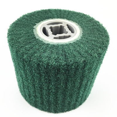 百洁布拉丝轮 不锈钢纤维尼龙轮8698金属抛光轮 抛光轮红色绿色