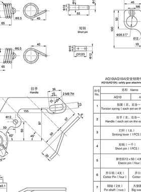 河北东方富达安全钳AQ11C AQ10A AQ19B AQ5A AQ32KB 31 电梯配件