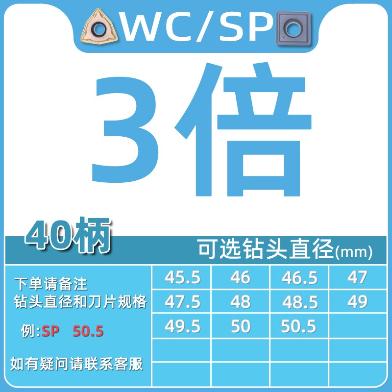 U钻快速钻头刀杆车床用数控暴力钻SP平底喷水钻头WC刀片刀柄钻孔