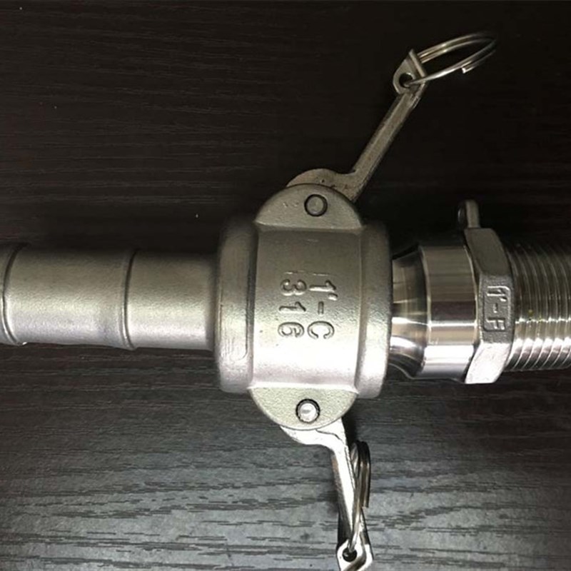 不锈钢快速接头卡扣式C型F型304/316扳把式水管油管阴阳公母接头