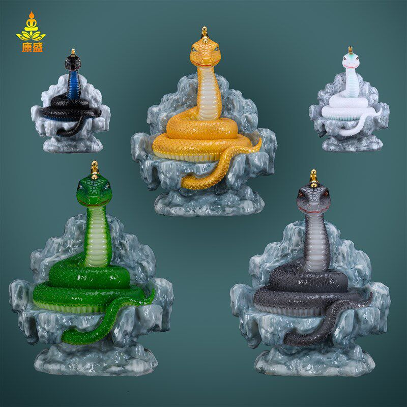 生肖蛇灵蛇摆件东北蛇家真身柳家蟒蛇青蛇白蛇汉白玉家用摆件