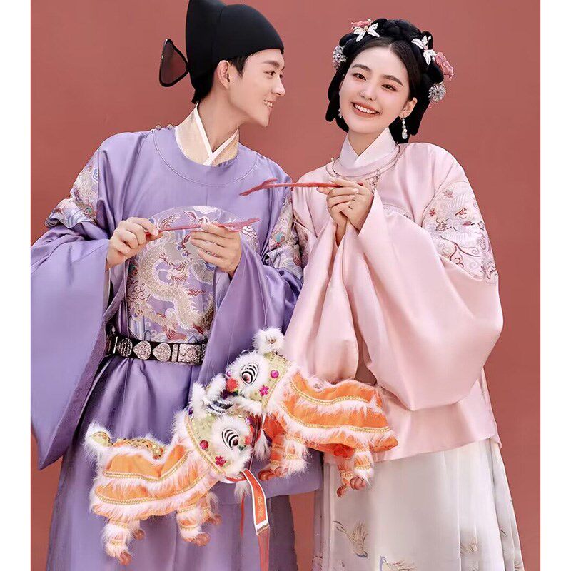 影楼婚纱摄影道具提线小狮子木偶醒狮中国风汉服写真拍照道具舞狮