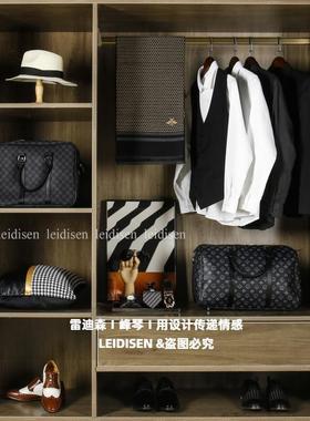 展厅衣柜样板房间男士衣帽间卧室衣橱装饰品衣服道具搭配套装摆件