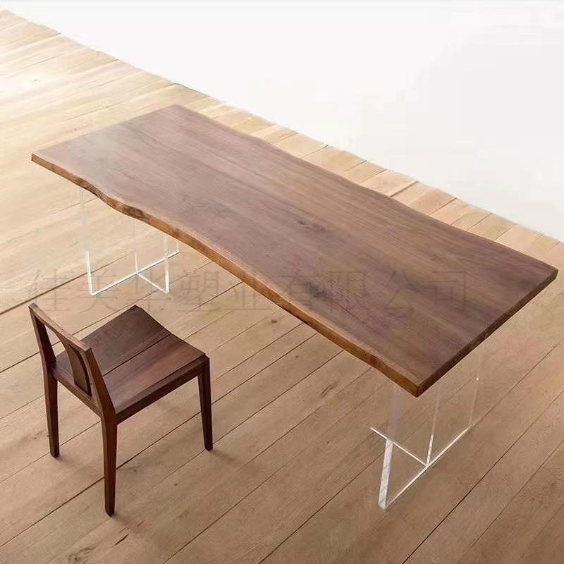 透明亚克力办公家具书桌脚单价亚克力T型吧台悬浮桌腿20 30 40 50