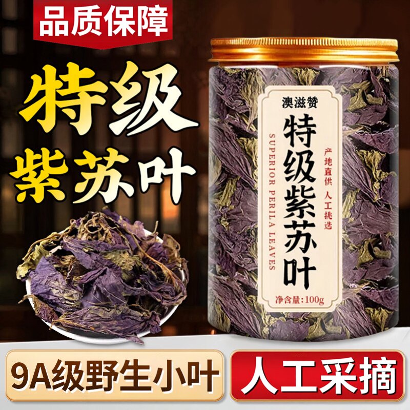 紫苏叶干新鲜食用野生中药材泡水