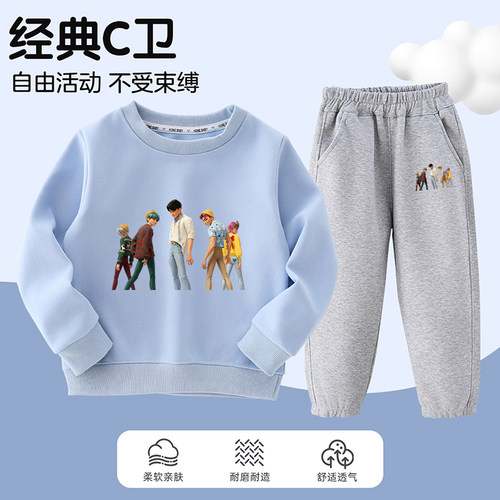 kpopdemonhunters猎魔女团SODA POP韩流男女童上衣儿童卫衣套装潮