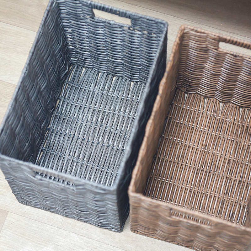 浴室家用防水收纳筐杂物篮卫生间收纳篮仿藤编脏衣篮衣柜pvc书筐,收纳整理,其他收纳篮,淘宝优惠券,粉丝福利购,淘宝优惠卷