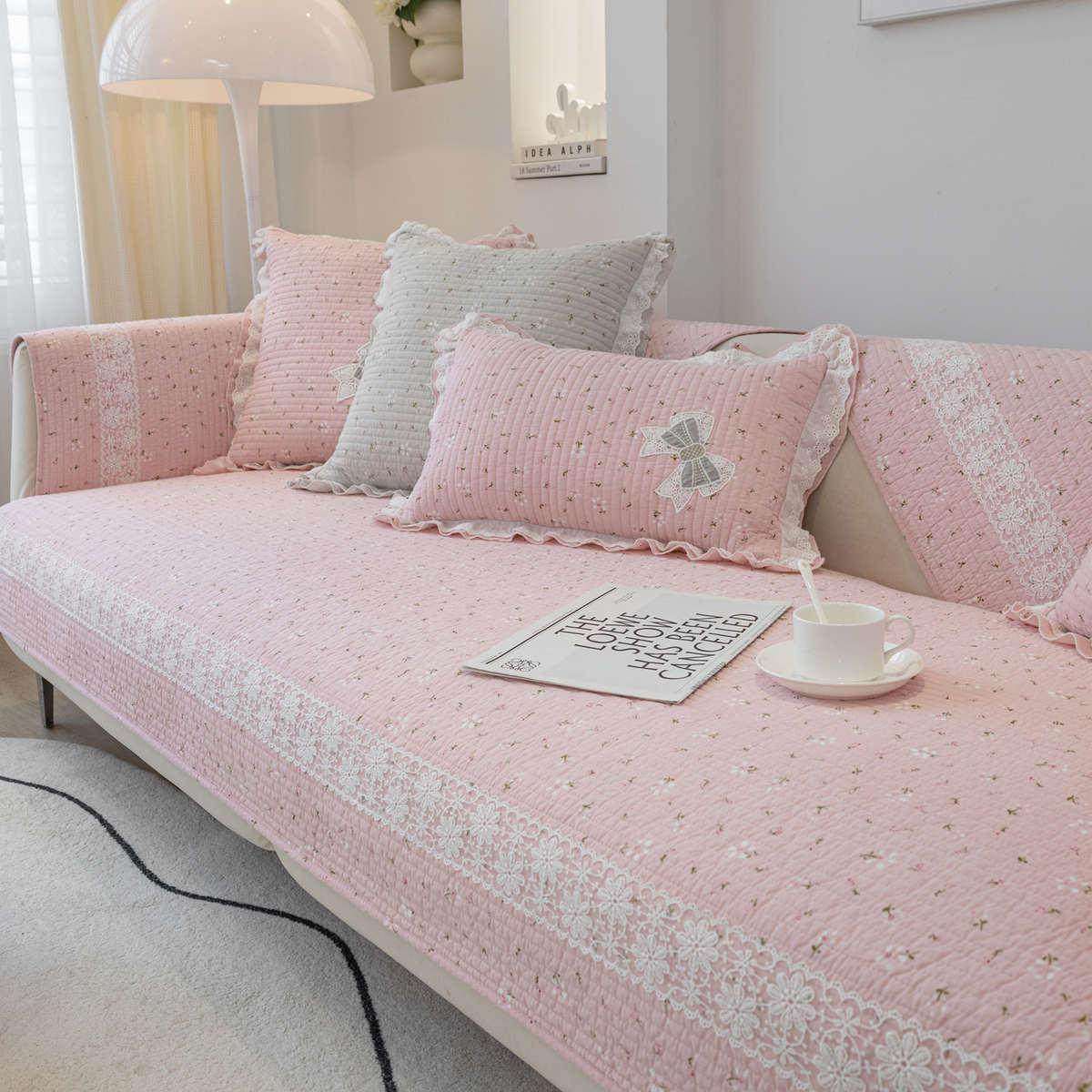 2023新品全棉沙发垫四季通用防滑纯棉布艺坐垫子田园皮沙发套罩巾,居家布艺,沙发垫,淘宝优惠券,粉丝福利购,淘宝优惠卷