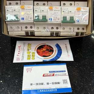 广东珠江开关DZ47LE双极63A防雷防火型珠江漏电开关断路器漏保护