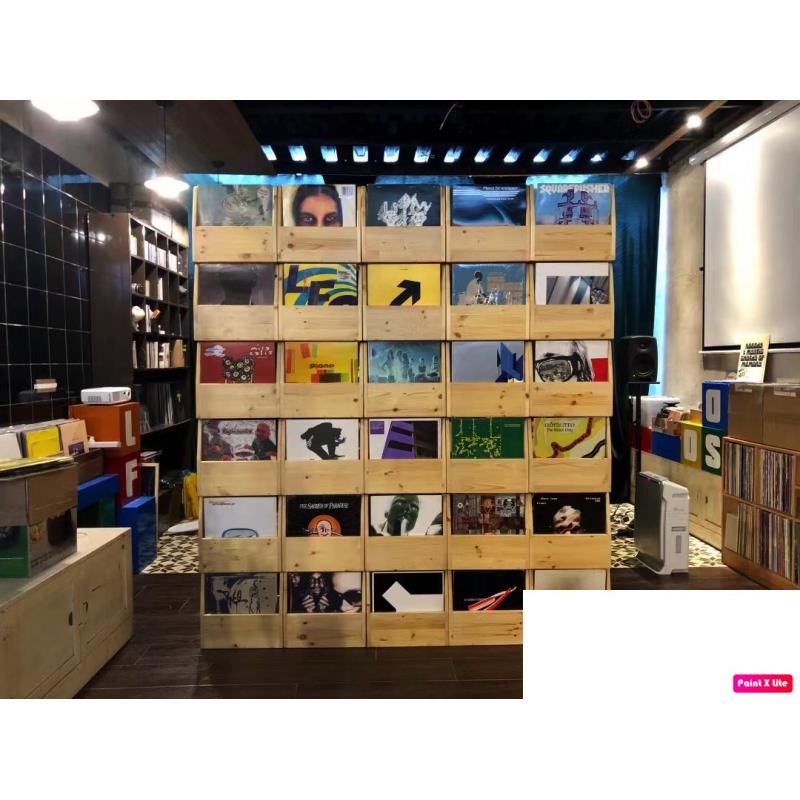 A5L黑胶唱片客厅收纳箱50张+樟木 可叠加木箱12寸7寸储存盒独立设