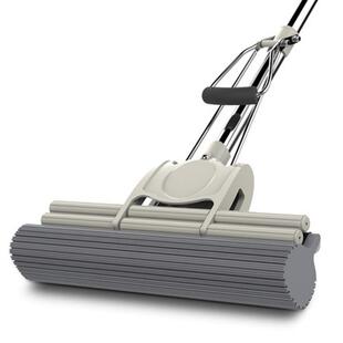 新款 27cm38大号胶棉吸水滚轮拖把懒人免手洗海绵拖把地拖拧水拖把